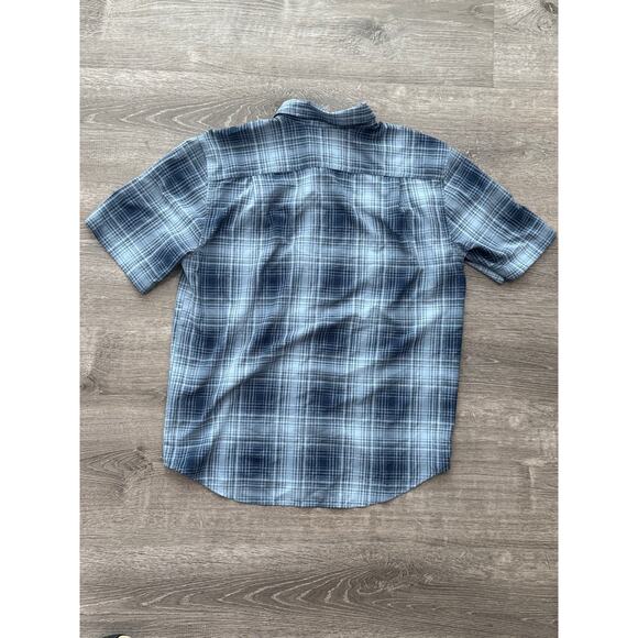 Orvis Shirt Mens Blue Plaid Short Sleeve Button Up Lightweight Medium - Picture 2 of 5